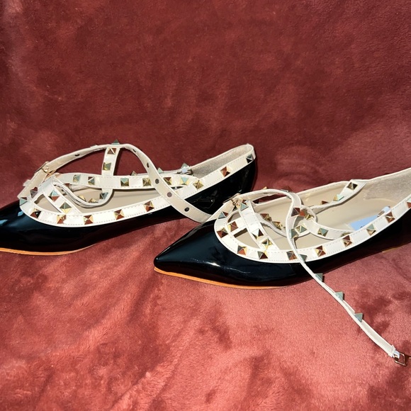 studded flats (not valentino) NWT - Picture 3 of 6